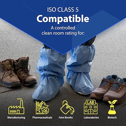 Vista 8 de Quest Shoe Covers Disposable Non Slip Cover Booties for Boots and Shoes- Indoors Shoe Cover Protectors - Secure Bootie Shoe Coverings with Straps
