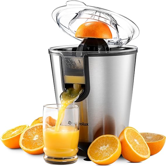 Eurolux Electric Orange Juicer, Sleek Effortless Citrus Juice Squeezer