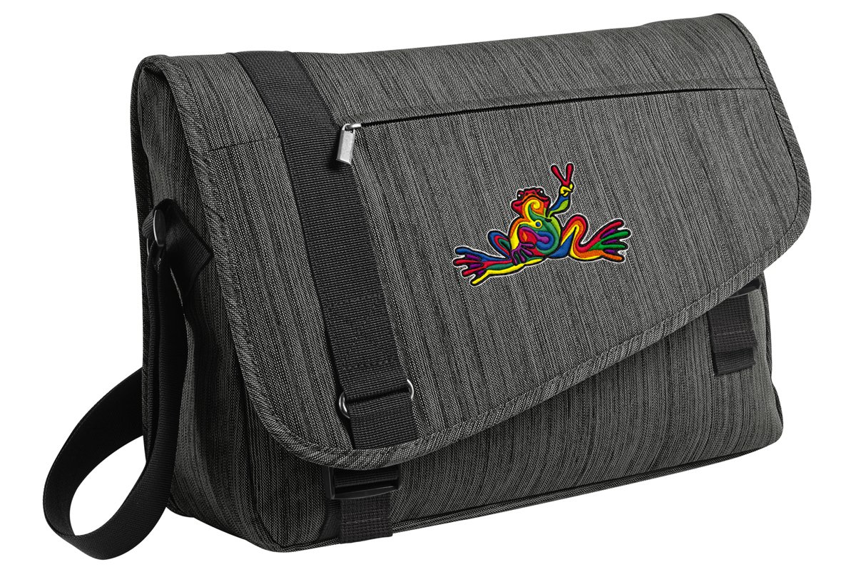 Broad Bay DELUXE Peace Frogs Laptop Bag Peace Frog Messenger Bags