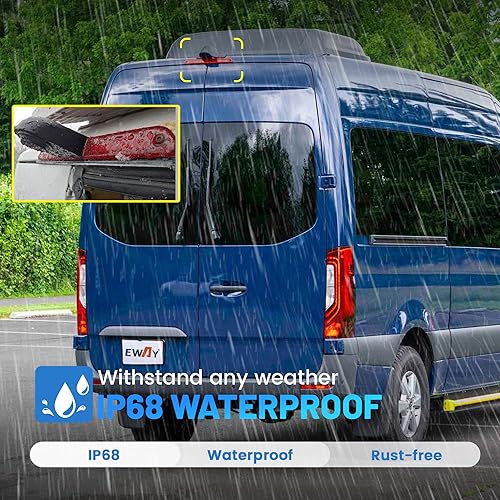 Miniatura 5 de EWAY Tercera tercera luz de freno Sprinter cámara de respaldo para Mercedes Benz Sprinter Volkswagen VW Crafter Vans 2007-2019 Montaje en techo