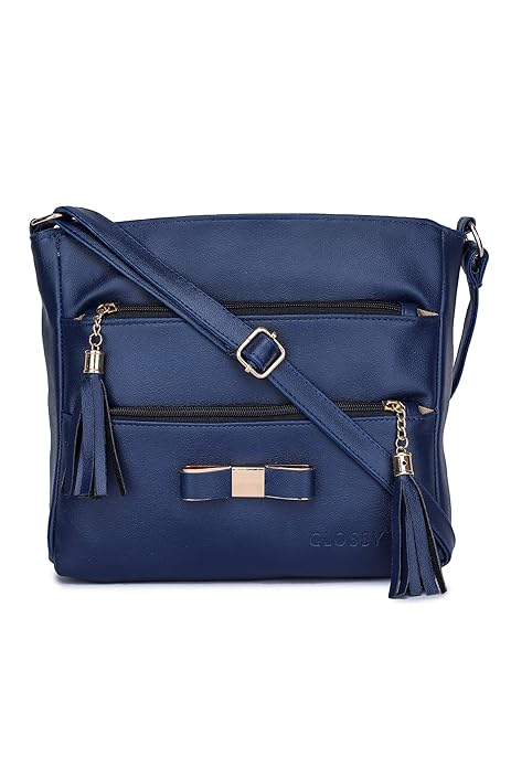 GLOSSY Girls & Womens Sling Bag (uf777083_Blue)