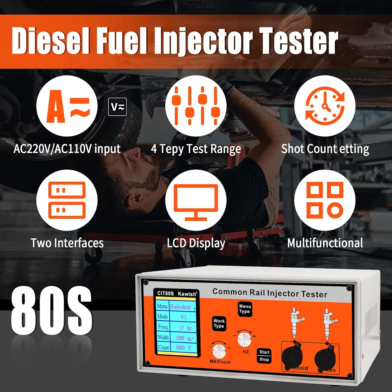 Common Rail Injector Tester Diesel Common Rail Injector Tester Machine Common Rail piezoelectric Injector Tester Drive Fuel Repair Tool