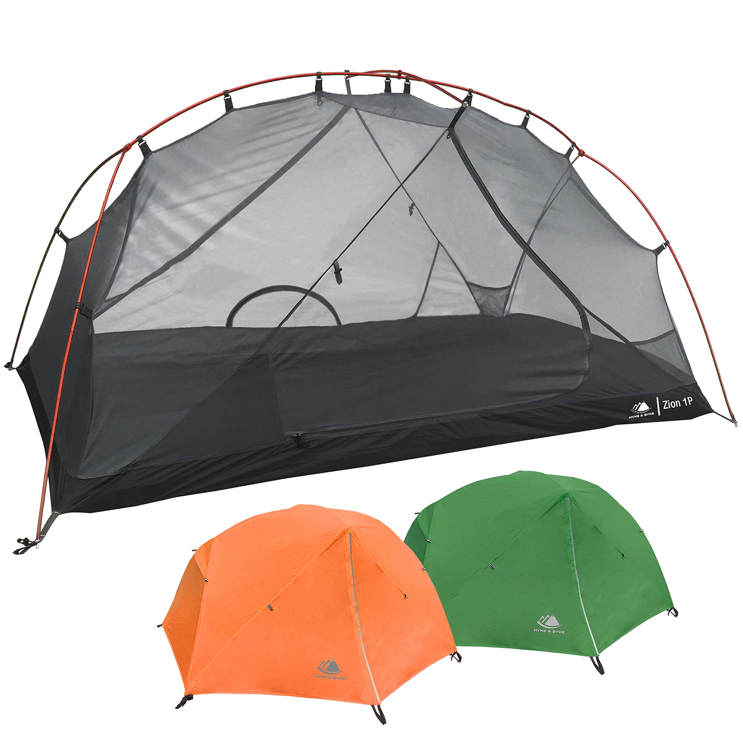Buy Hyke & Byke Zion 1 and 2 Person Backpacking Tents with Footprint Lightweight Two Door