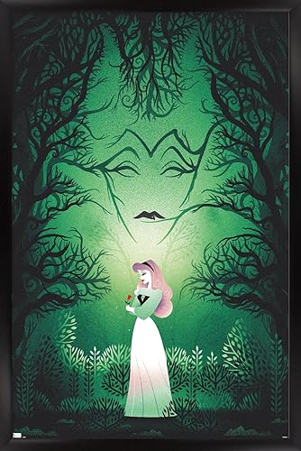 Trends International Disney Princess - Póster de pared de La Bella Durmiente - Good vs Evil de 22.375 x 34 pulgadas, versión enmarcada en negro disponible en Yaxa Costa Rica
