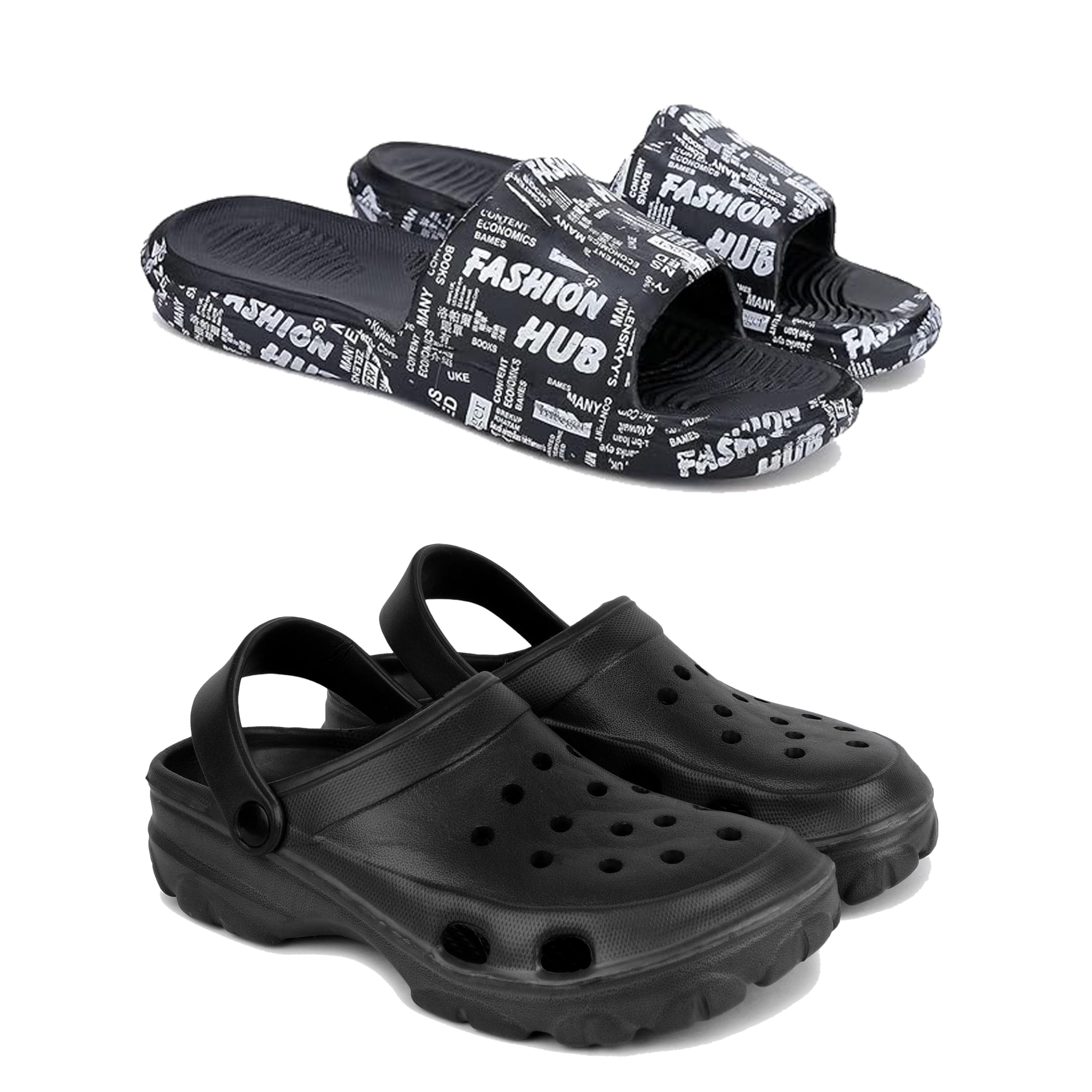 WINGSCRAFT Mens Lightweight Comfortable| Slides|Clogs| Sandals with Adjustable Back Strap for Men Black, 3103-3123-6 (B0CXFCKFC1) Amazon Price History, Amazon Price Tracker