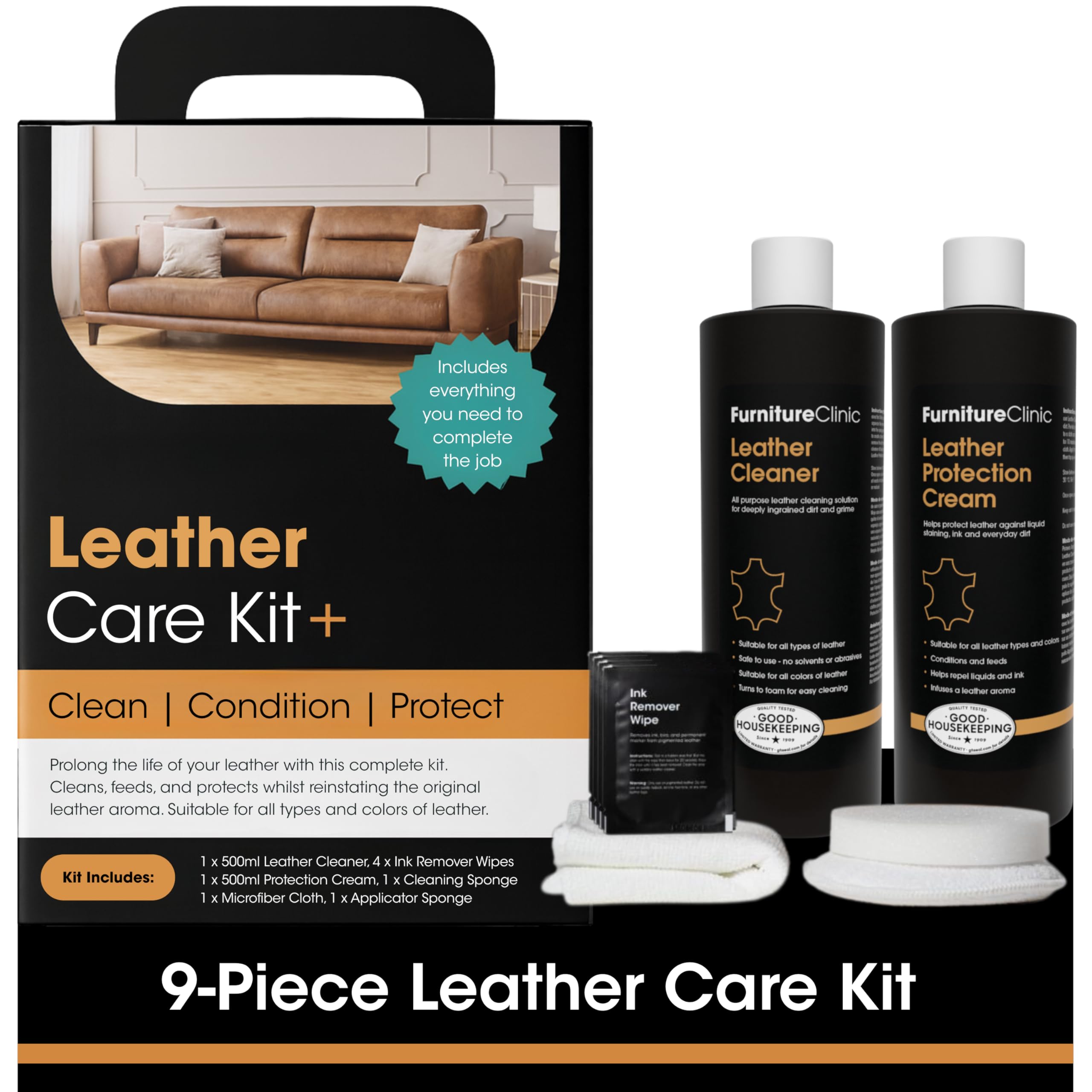 Large Leather Care Kit - 17.0 Fl. Oz. (500ml)