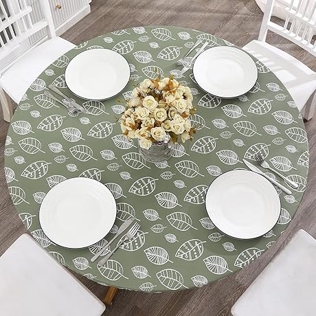 70-Inch Round Vinyl Fitted Tablecloth: The Epitome of Waterproof and Stain-Resistant Table Protection