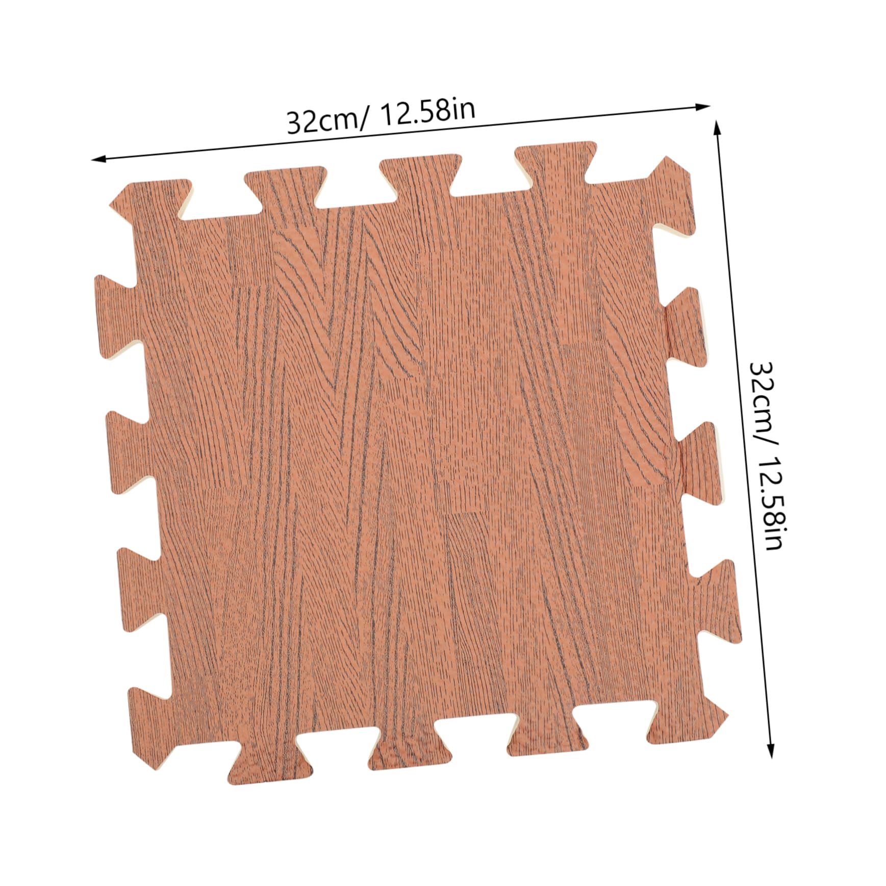 BESPORTBLE 12pcs Wood Grain Interlocking Floor Mats Non-Slip Foam Puzzle Tiles for Living Room Bedroom Entryway