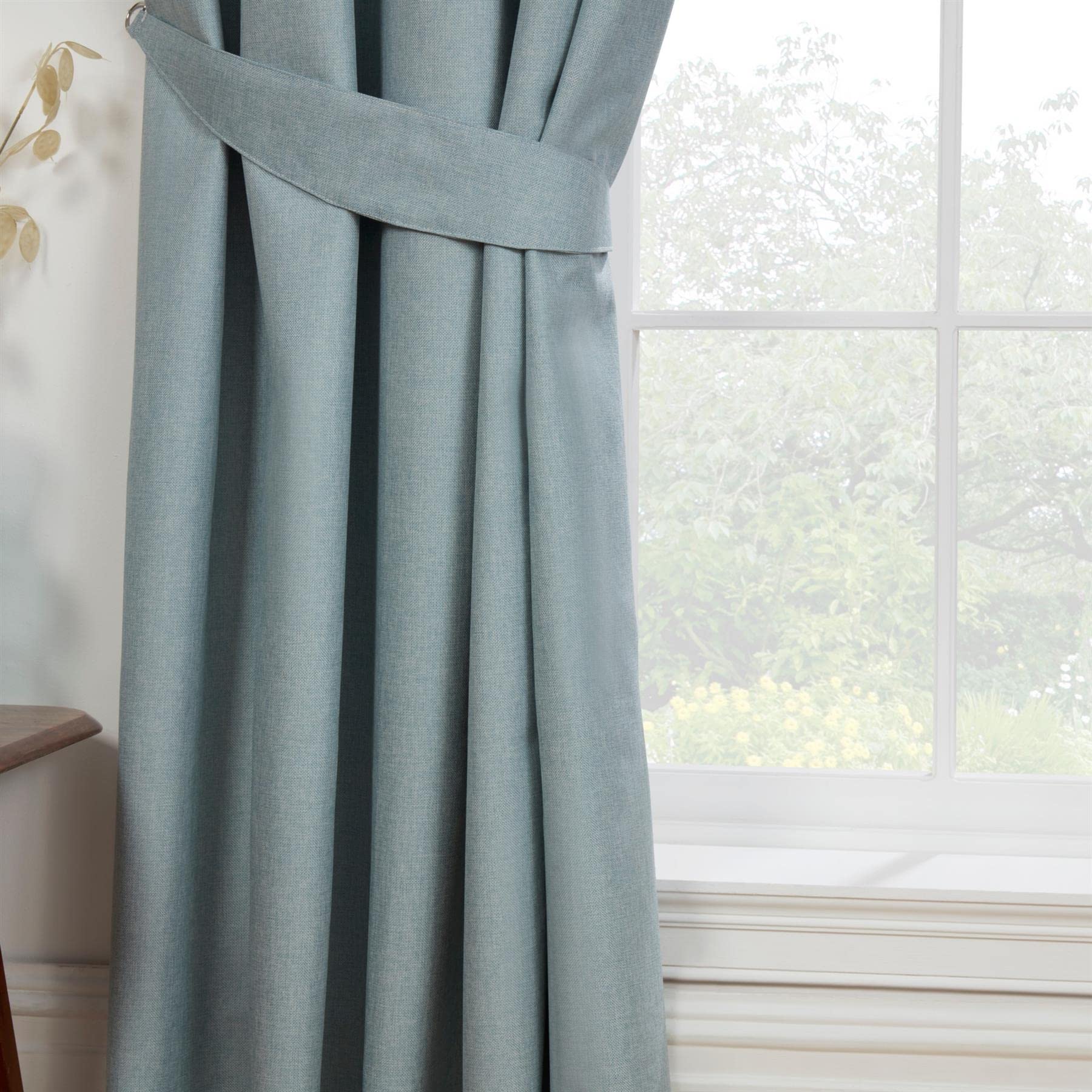 Rackhams Light Eclipse Duck Egg Pencil Pleat Curtains - 66 X 54"
