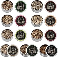 Vista 1 de Ahumador de astillas de madera para cócteles, 9 sabores de virutas de madera natural, incluyendo cereza, manzana, roble, melocotón, nuez, pera