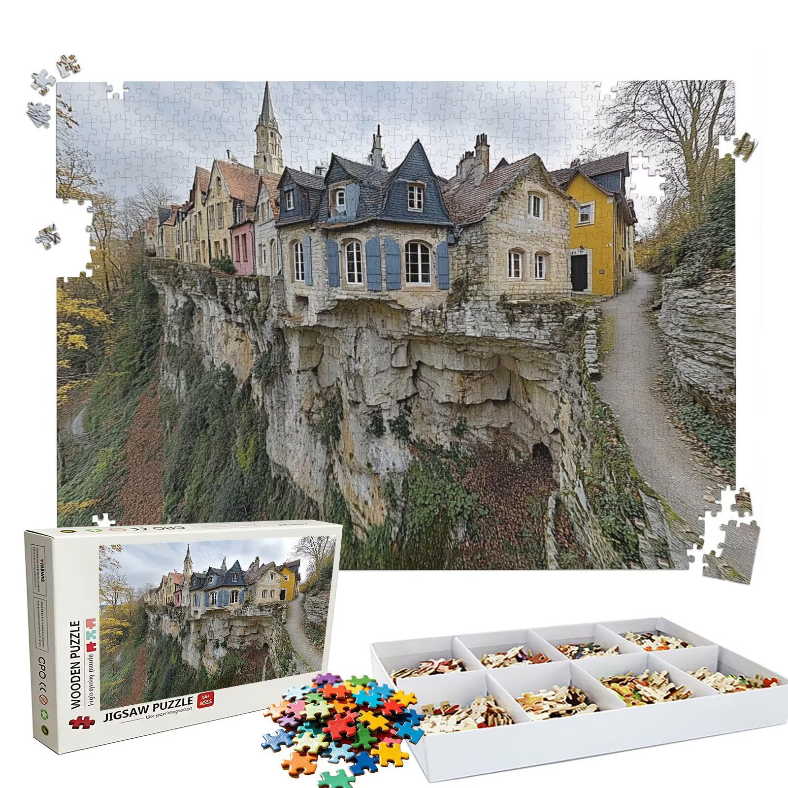 Puzzle 3000 elementów, 3000 elementów, dla dorosłych (2) wzory, drewniane puzzle, zestaw "zrób to sam" dla dorosłych, gruby materiał i idealne uzębienia, powierzchnia bez odbić, puzzle rodzinne, W3H
