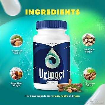 rize labs Urinoct Prostate Supplement, Male Bladder Health, Advanced Urinoct Prostate Function Formula, Organic Herbal Blend Reviews, Prostate Flush for Better Flow (60 Capsules)