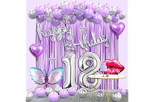 Glamorous 18th Birthday Decorations for Girls in Majestic Purple