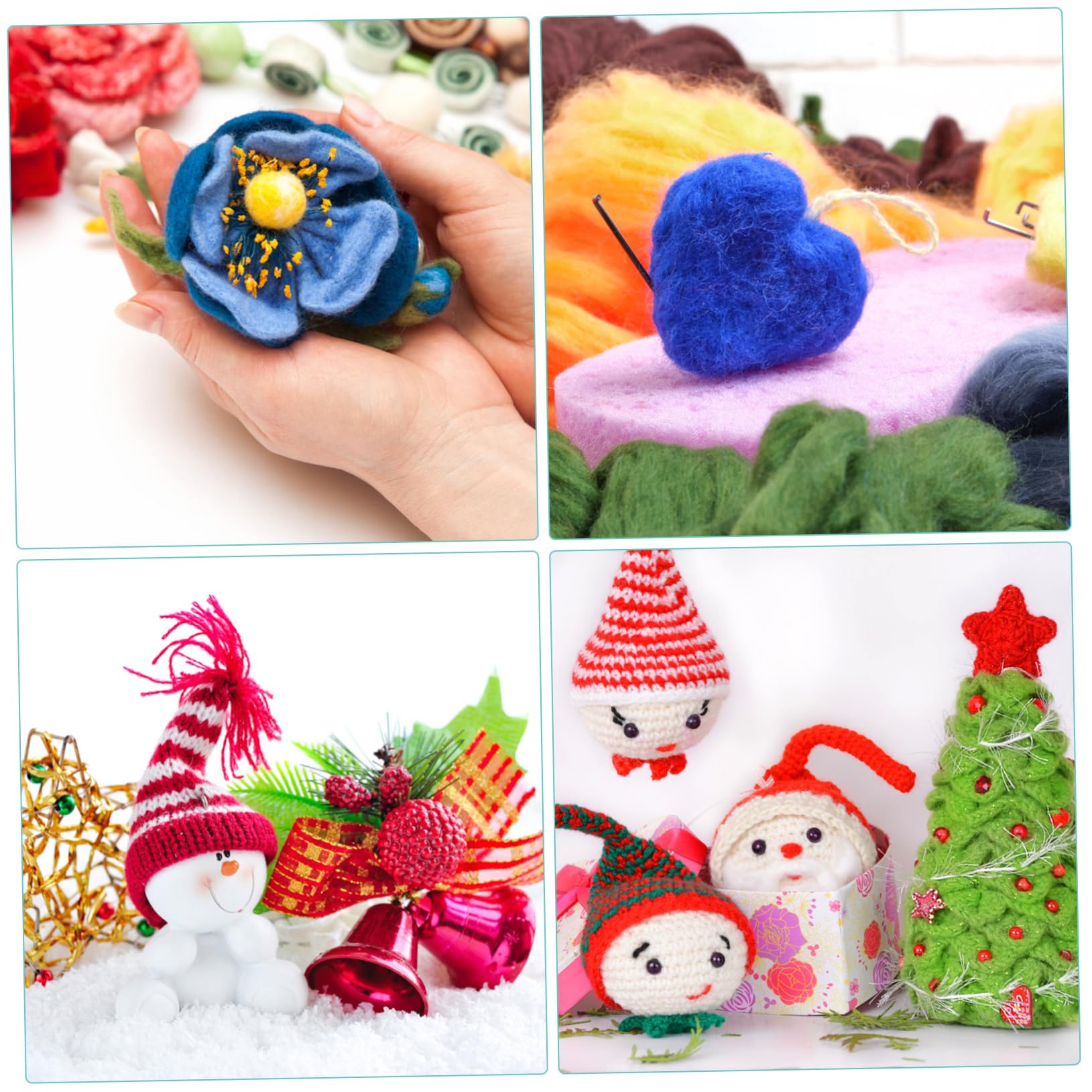 DOITOOL 1Pack Wool Roving Yarn Needle Felting Kit Colors Each Soft Craft Felt for DIY Projects Comfortable Unique and Creative Endeavors