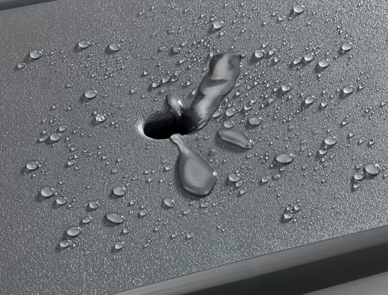 WENKO Marchepied salle de bains Secura Premium - Escabeau, capacité de charge atteignant 130 kg, Polypropylène, 46.5 x 20 x 36 cm, Anthracite
