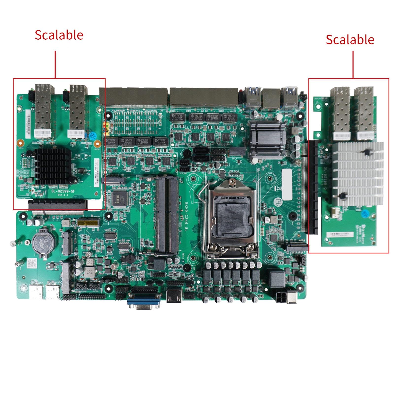 C246 Industrie - Scheda madre integrata per server rack 1U con CPU LGA1151 e server di memoria DDR4 Workstation