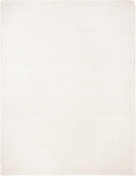 SAFAVIEH Area Rug 8x10 - Fontana Shag Collection - Large - Ivory, Solid Pattern, Non-Shedding & Easy Cleaning, Ultra Plush Thick Pile, Ideal for Living Room, Bedroom, Dining Space (FNT800A)