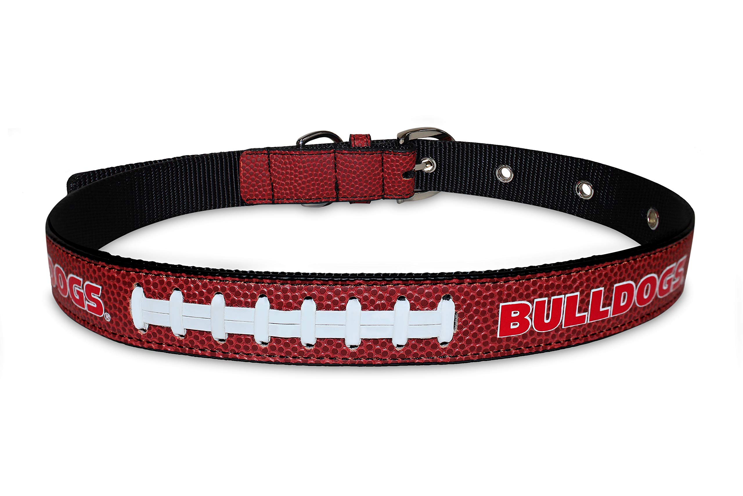 Pets First NCAA GA-3081-LG GEORGIA BULLDOGS PREMIUM DOG COLLAR, LIMITED EDITION, Size Large. Best & Strongest Heavy-Duty Dog Collar!, Large (20-29" Long & 1" Wide)