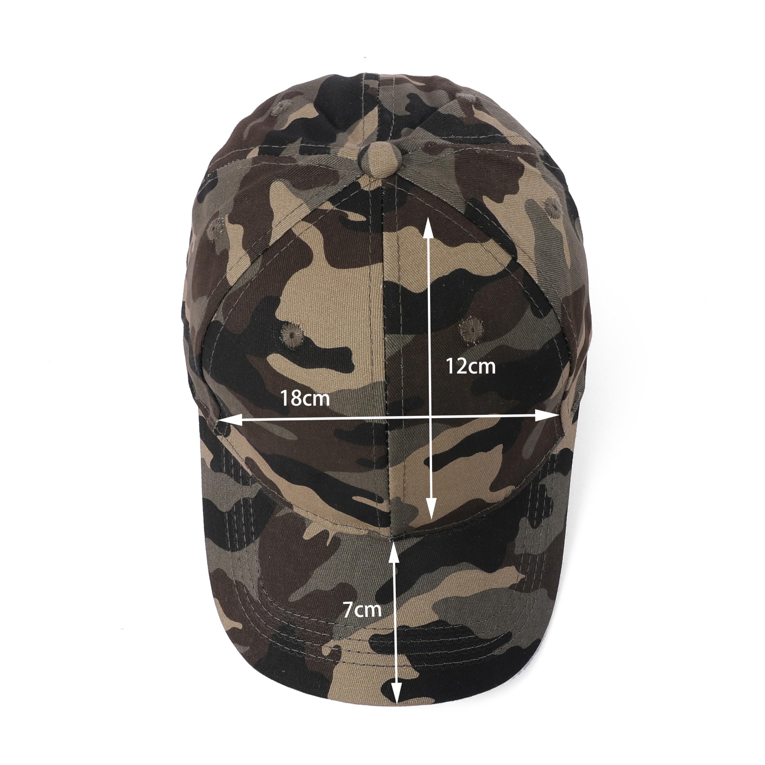 Cappello Baseball Uomo Mimetico – Berretto Sportivo Regolabile in Cotone – Cappellino Casual per Outdoor, Escursionismo, Pesca, Caccia, Primavera Estate