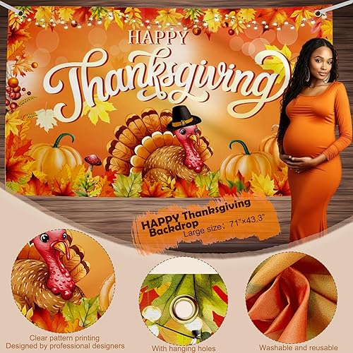 Miniatura 4 de Suministros de decoración de fiesta de Acción de Gracias, pancarta de Acción de Gracias, remolinos colgantes para vacaciones de otoño, decoración