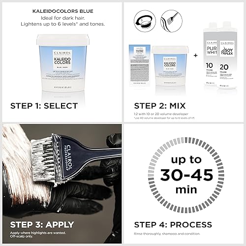 Miniatura 3 de Clairol Professional Kaleidocolors Powder Lightener for Hair Highlights, Lightening, and Toning