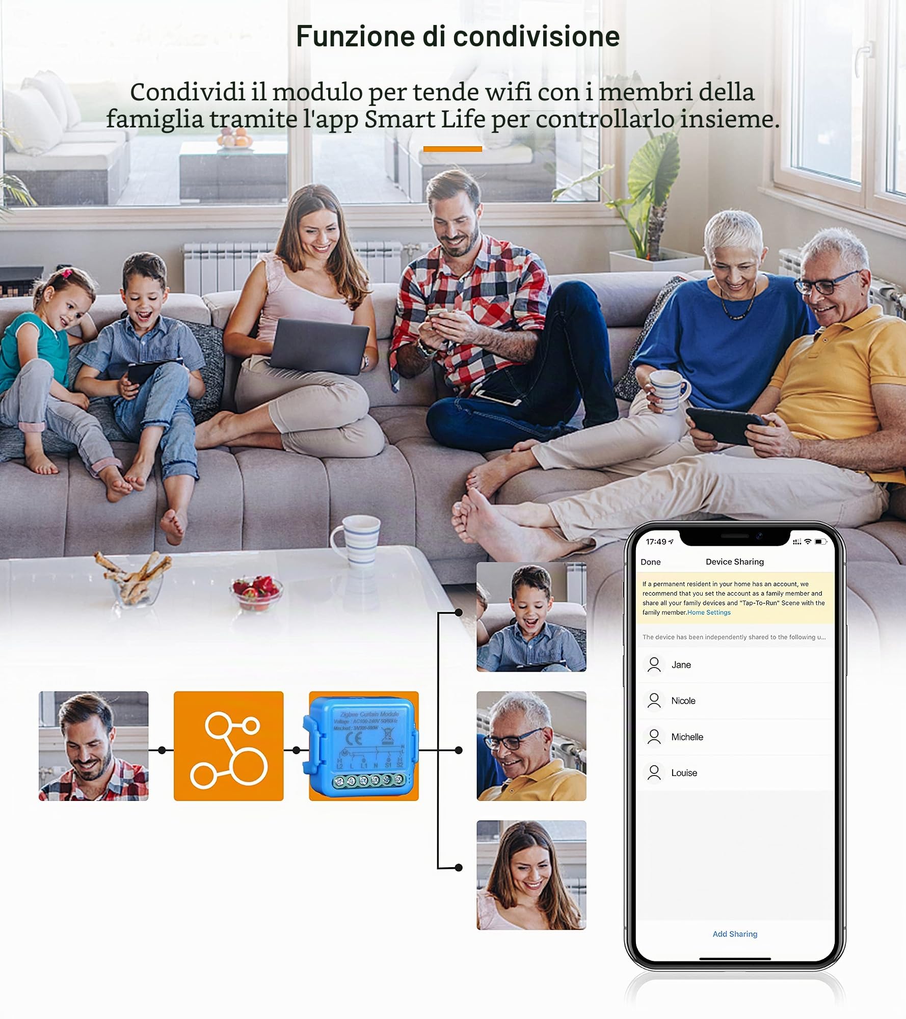 Yueyang Interruttore Tapparelle zigbee, Interruttore Tattile per Tapparelle Elettriche, Controllo Vocale con Alexa e Google Home, Controllo App Smart Life, Timer Switch 300W (Blu)