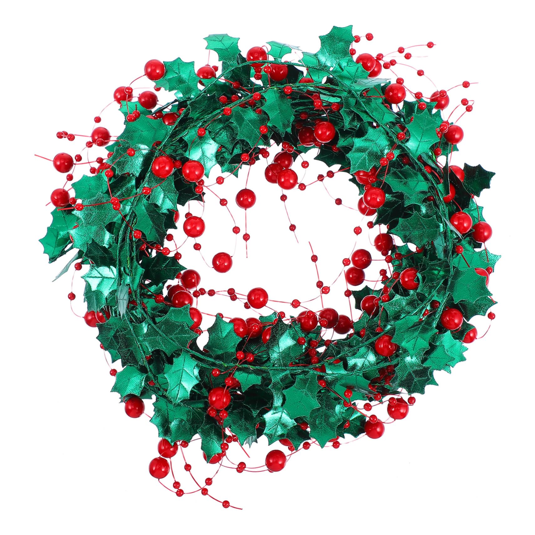 Zerodeko 1roll Christmas Tinsel Garland Berry Wire Decorative Craft Garland for Holiday Party Tree Ornaments and Home Decoration Twistable Tinsel Ribbon for Festive Atmosphere