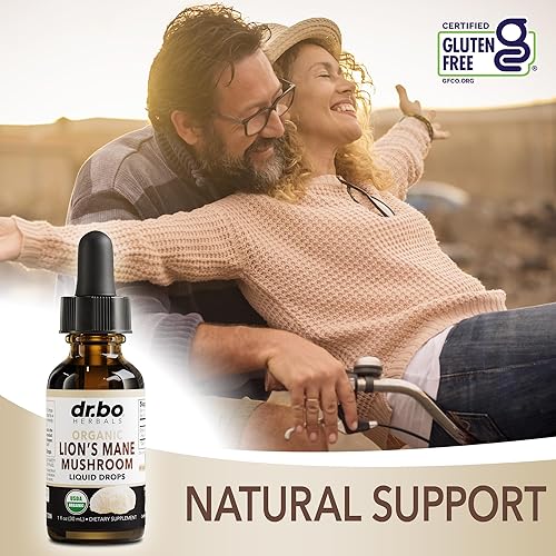 Miniatura 5 de Gotas de suplemento de hongo de melena de leones, tintura líquida orgánica de hongo de melena de león para concentrarse, suplementos de niebla para