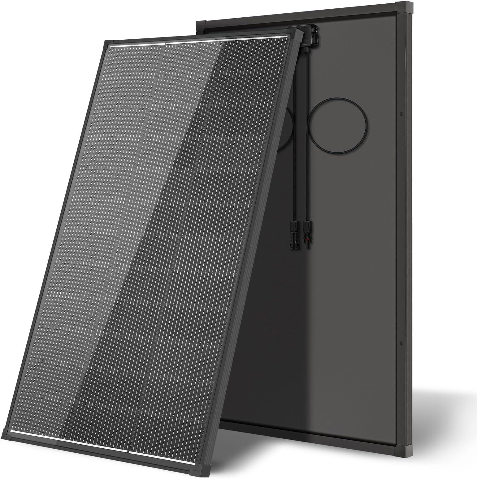 200 Watt Solar Panel,18BB N-Type A+ Monocrystalline Cell 25% High Efficiency 12V IP68 Waterproof Solar Panel for Rooftop, RV, Farm, Trailer, Marine, Home Off-Grid System (Black 200W)