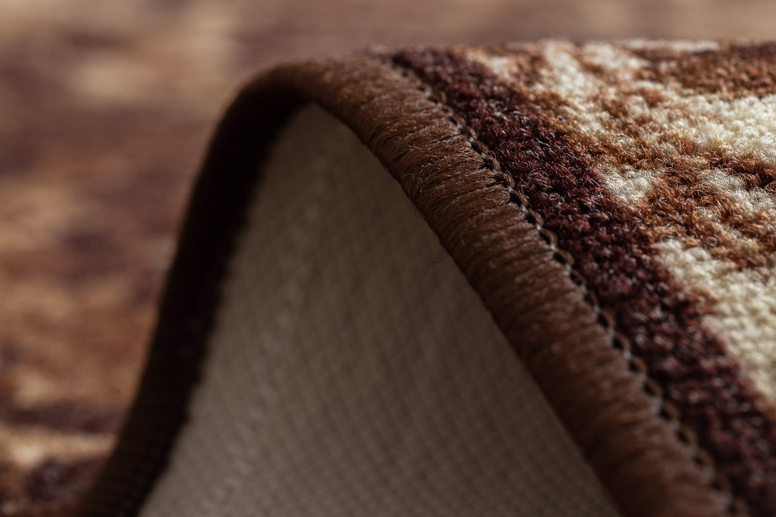 rugsx Tapis de Couloir Romance - Antidérapant, Moderne et Durable, idéal pour la Cuisine, Le Hall et Le Couloir, Marron 100x190 cm