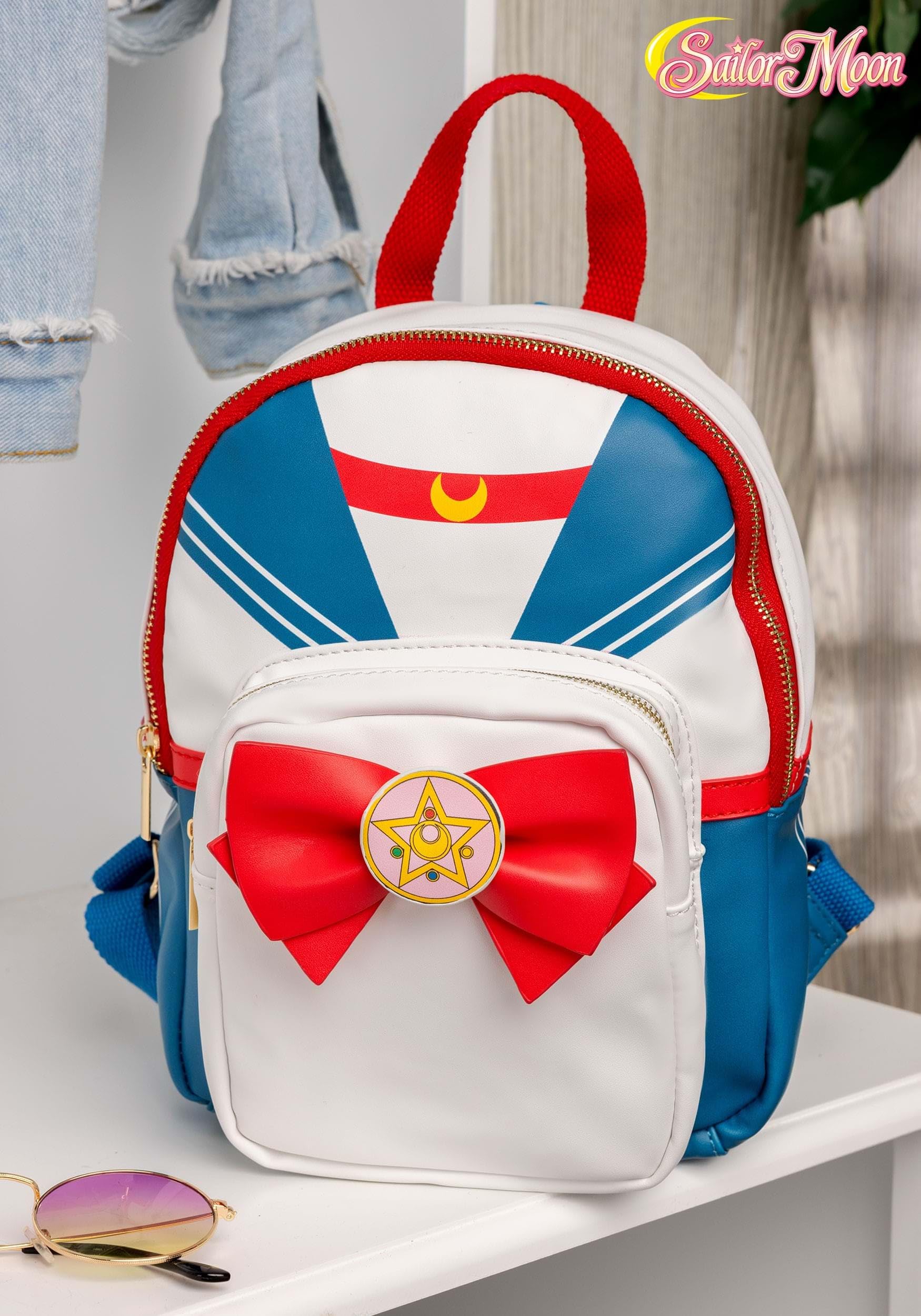FUN.COM Sailor Moon Cosplay Mini Backpack for Adults – Officially Licensed Anime-Inspired Bag with Adjustable Straps