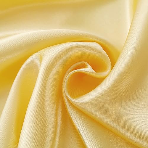 Miniatura 6 de Horbaunal Paquete de 2 caminos de mesa de satén dorado claro de 12 x 108 pulgadas, caminos de mesa lisos para banquetes de boda, fiesta de cumpleaños