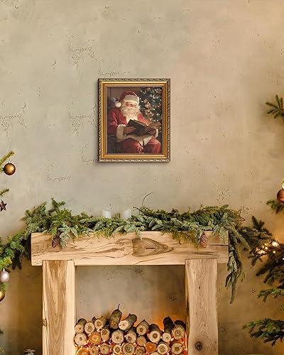 Miniatura 6 de Arte de pared con marco dorado vintage navideño