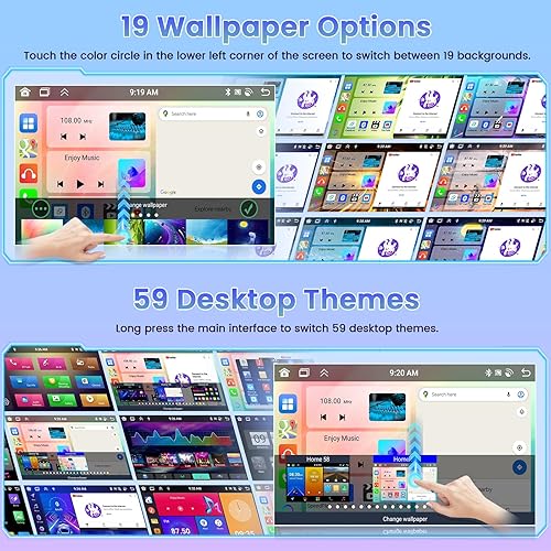 Miniatura 6 de (AC manual) Estéreo de coche Android para Nissan Rogue 2014-2018, radio de coche CarPlay incorporada con Android Auto, pantalla táctil de 10.1