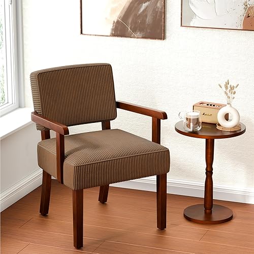 Miniatura 21 de Set de Sillas Accent de 2 con Mesa, Sillas de Sala de Estar con Asiento Suave y Reposabrazos para Sala de Estar, Dormitorio, Sala de Lectura, Sala