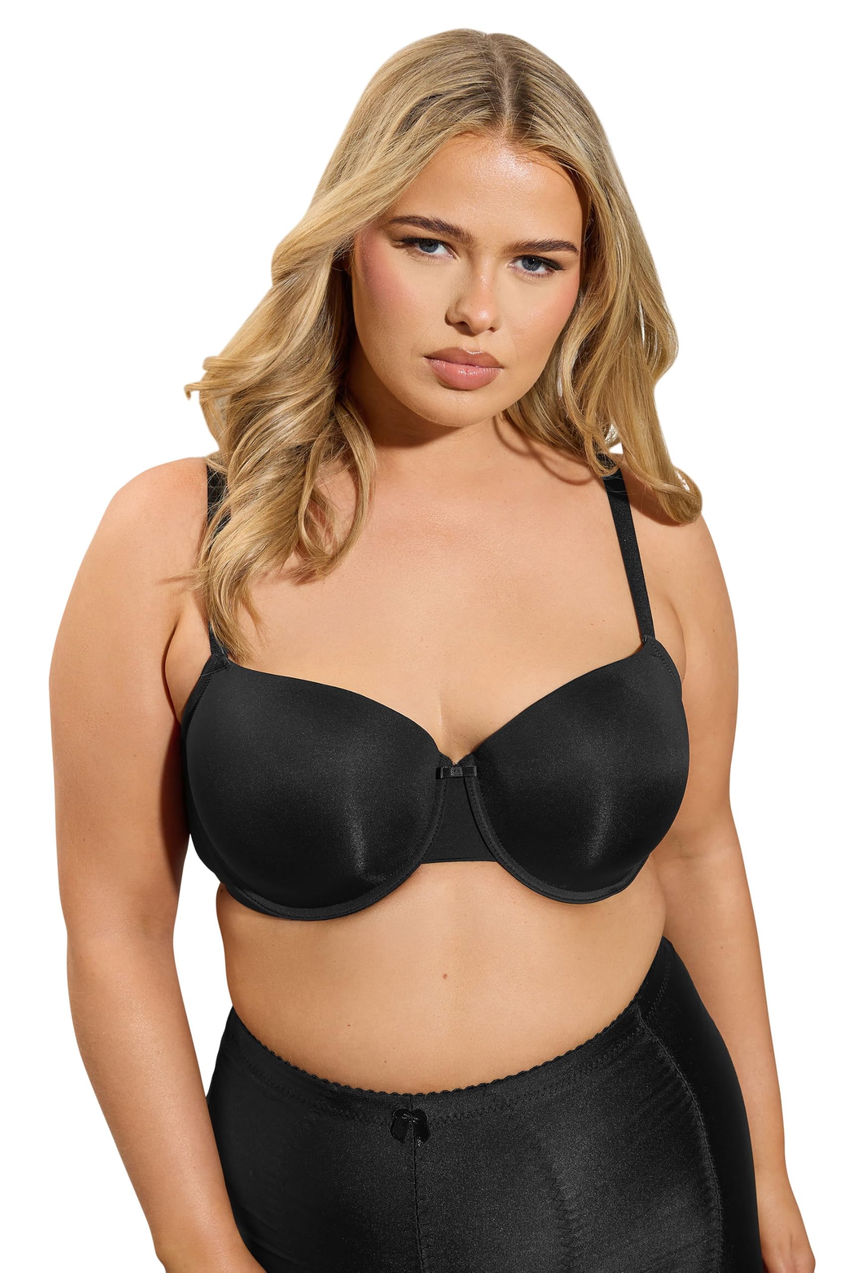 Yours Women's Black Moulded T-Shirt Bra In | : 50B