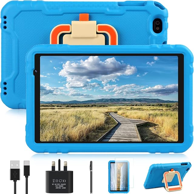 AOCWEI Tablet Android 11, Tablet 10 Inch 4GB+64GB ROM (TF 128GB) Octa-CoreHD IPS Display5+8MP8000mAhWiFiGoogle GMS | 2 Years Warranty, With Stylus Pen and EVA Case - Blue