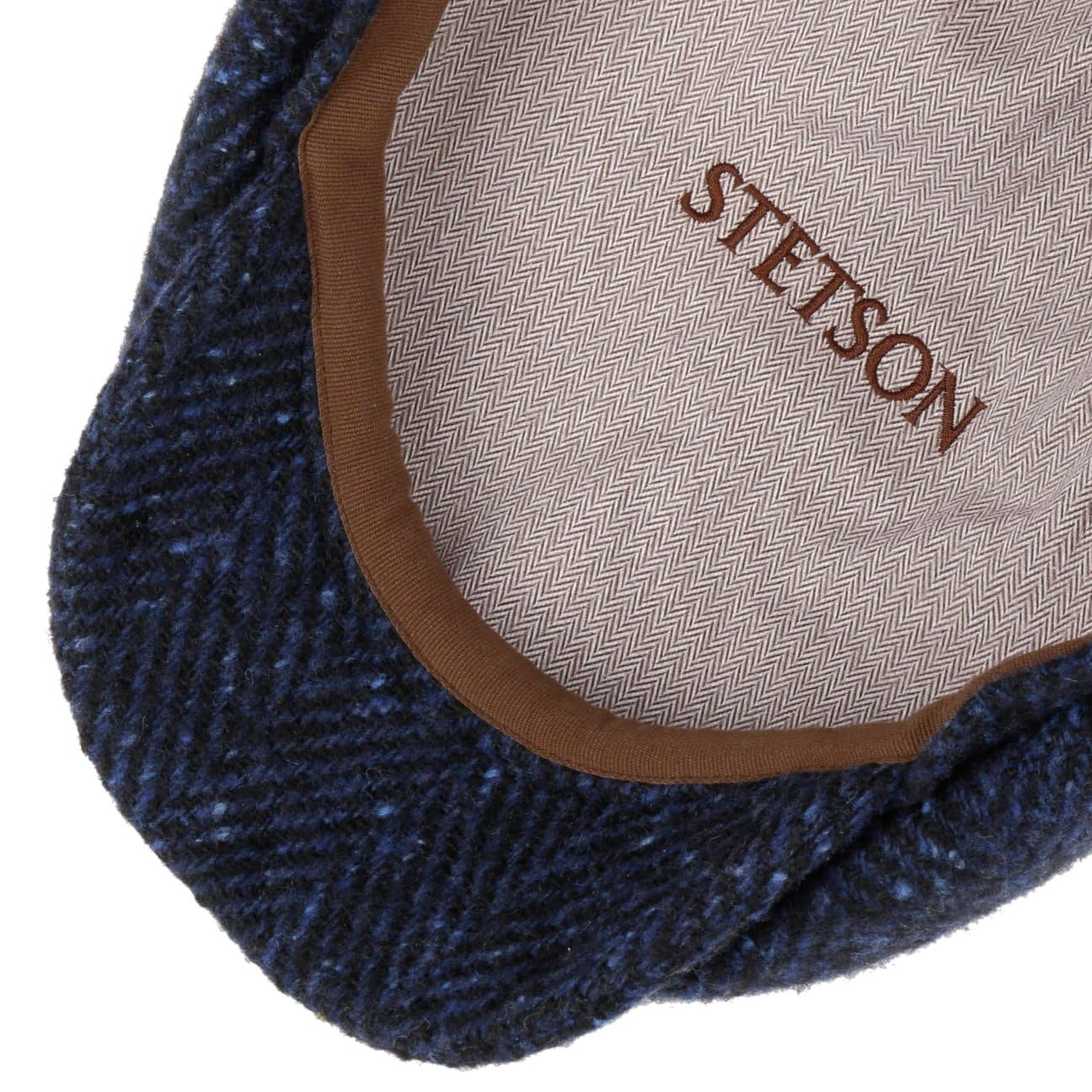 Stetson Herren Schurwoll-Fischgräten-Hutteras-Mütze Beige