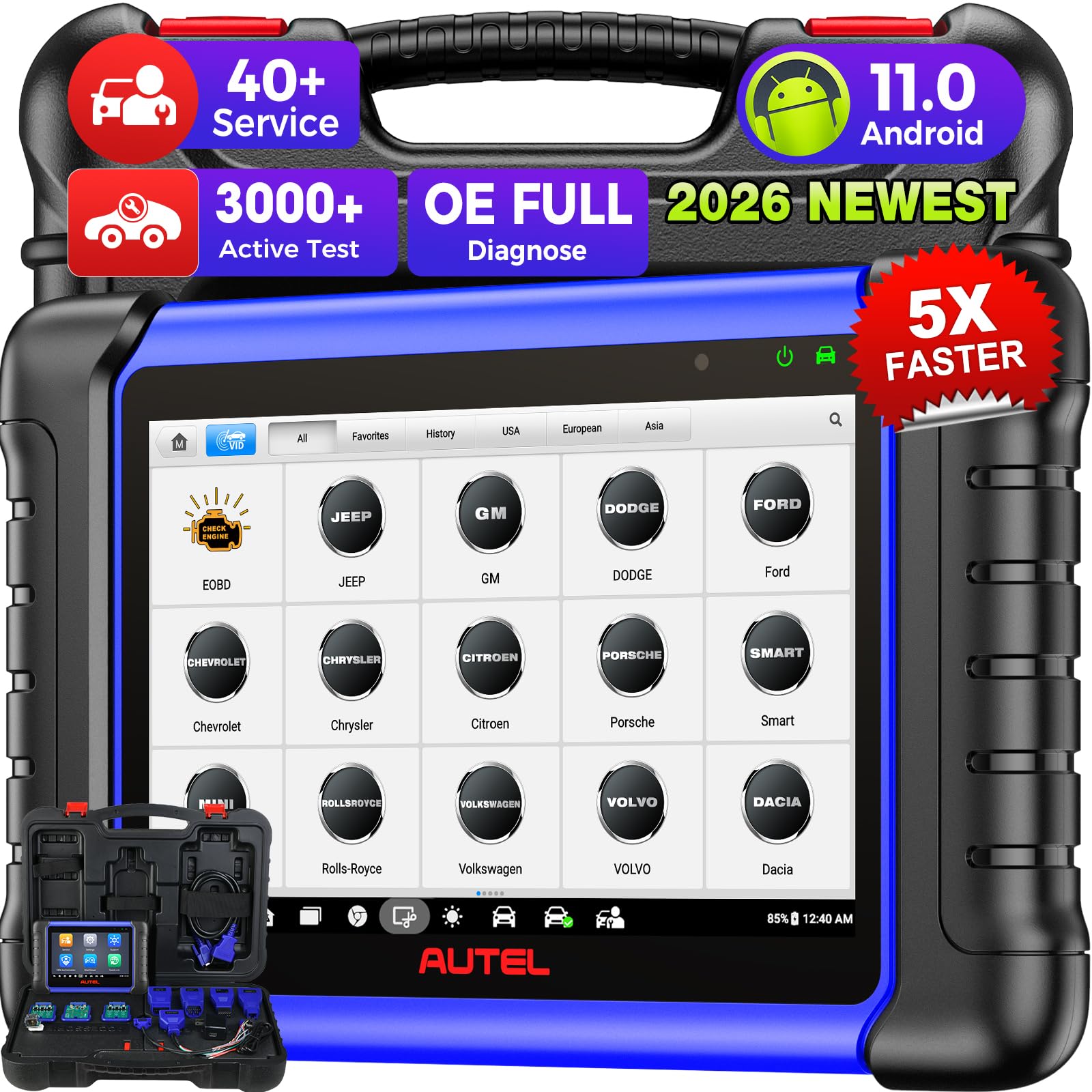 Autel Scanner MaxiIM IM508S with XP200 Key Programmer, 2025 Up of IM508 KM100 Programming Tool, 2-Years Update, Expert & Smart Mode, Bidirectional 3000+ Tests, 40+ Hot Services, OE All Sys Diagnostic