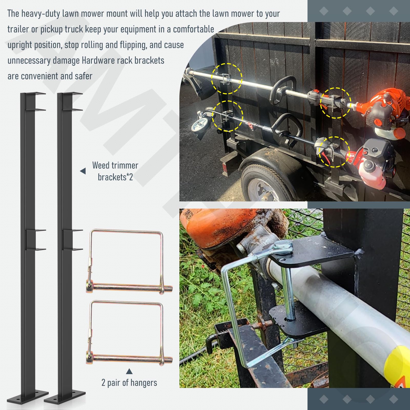 Lawn Equipment Racks For Enclosed Trailers 2-Pack Trimmer & Weeder ...