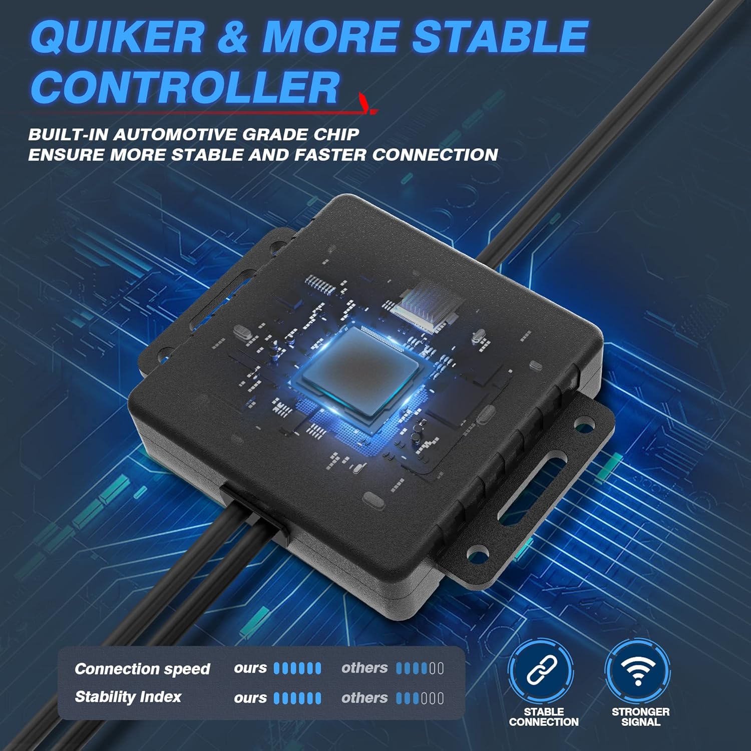 Close-up of the MICTUNING Bluetooth control box