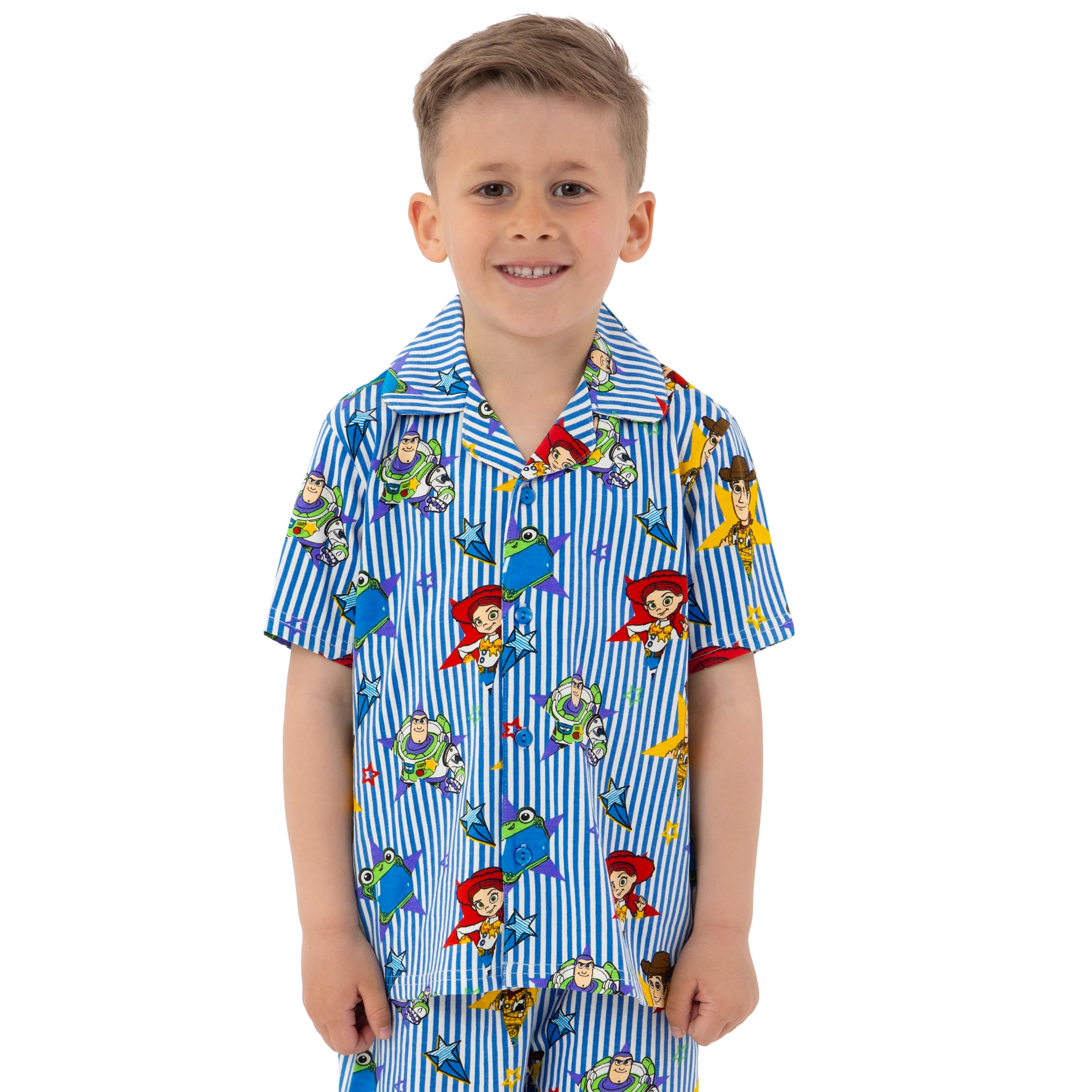 Disney Pyjama Toy Story, Pyjama Buzz L'Éclair, Woody Et Jessie, Pyjamas Manche Court pour Enfant