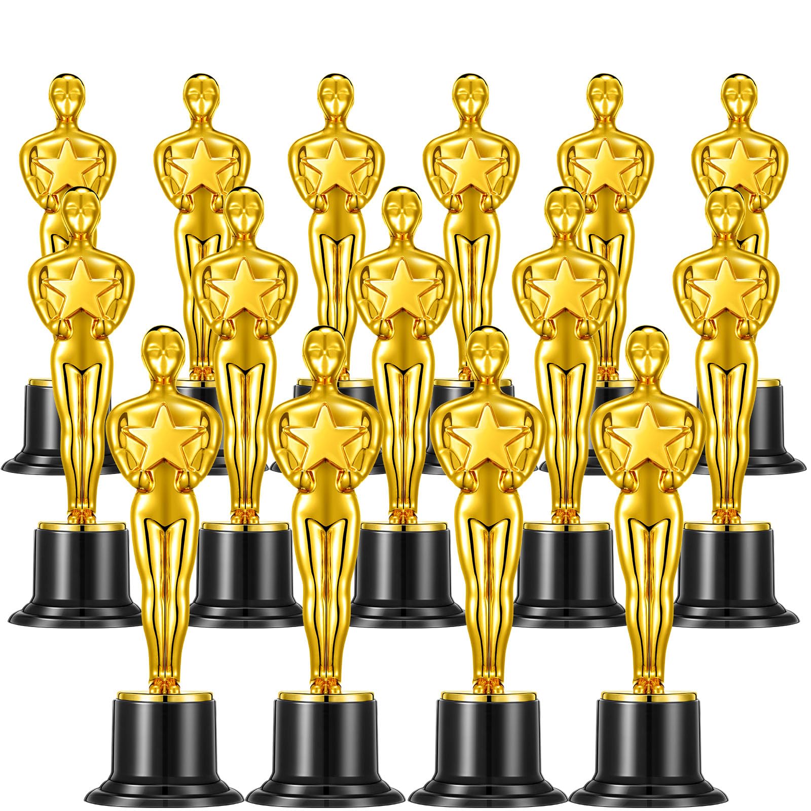 18 trofeos de premio de oro, trofeos de premio de fiesta de estatua dorada de 6 pulgadas, premios de aula, decoraciones de fiesta, ceremonia, celebraciones y competiciones