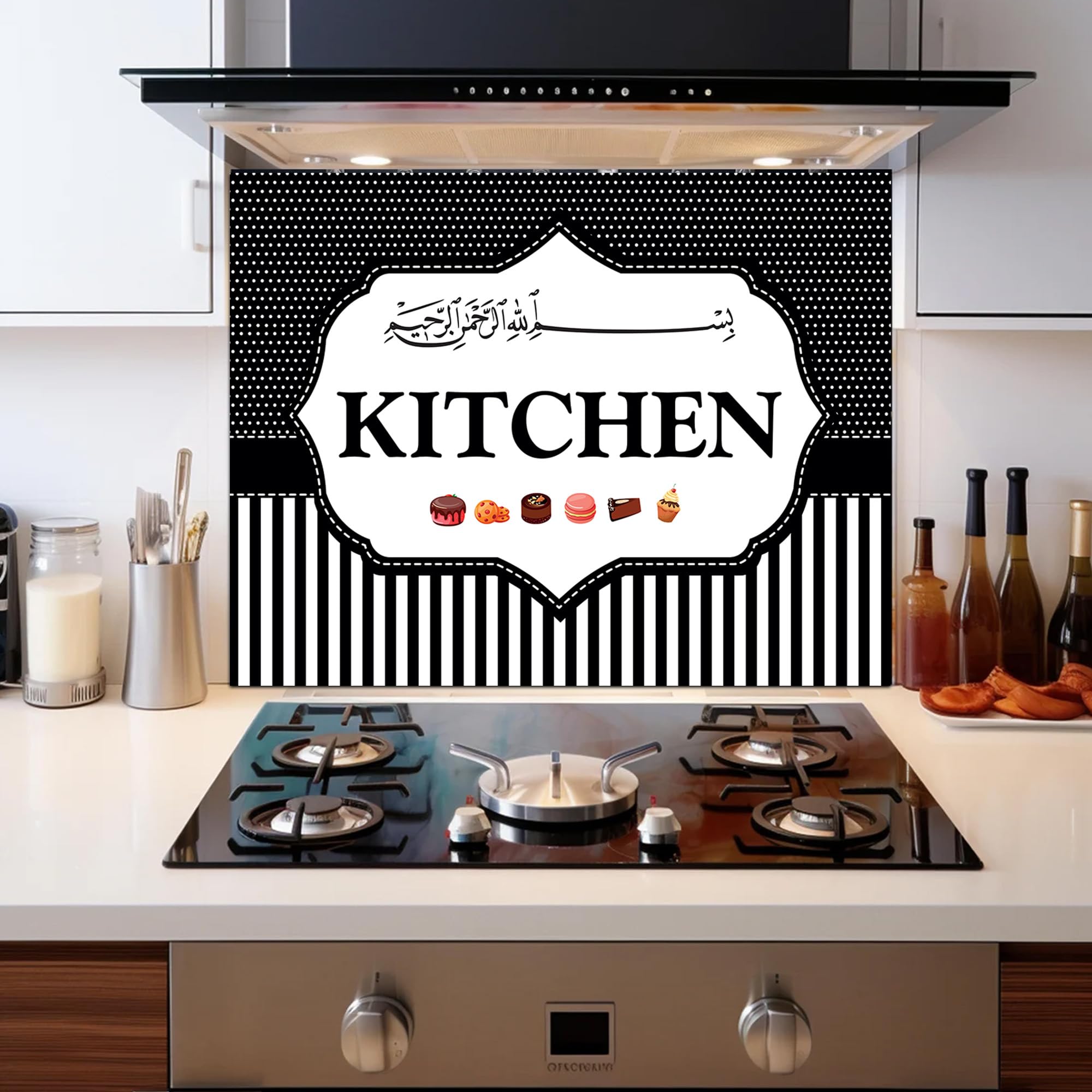 TilkiDünyası Mutfak Ocağı Arkası Kitchen Duvar Sticker - 60x54 cm