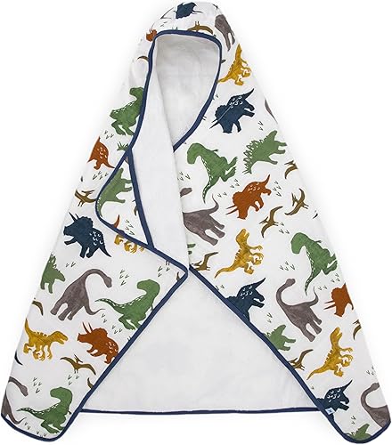 Little Unicorn Toalla grande de algodón con capucha, 100% algodón, 42 pulgadas de alto x 47 pulgadas de ancho, bolsillos impresos, para niños de 2 a