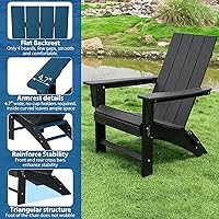 Vista 7 de Silla plegable Adirondack resistente a la intemperie, sillas plegables para hoguera de polietileno de alta densidad al aire libre, silla Adirondack