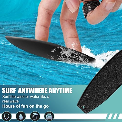 Miniatura 9 de ACEGENIU Tablas de surf con dedos, tabla de surf con dedos para ventana de automóvil, tabla de surf de dedos con cuerda, tabla de surf de viento