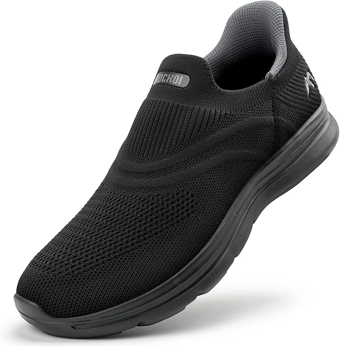 ODCKOI Men's Slip On Sneaker Hand-Free No Lace Outdoor Sports Running Shoes Lightweight Breathable Leisure Street Running Trainers | Hands-free ergonomic slip-on shoes for men, with toe box, zero heel soles, walking shoes