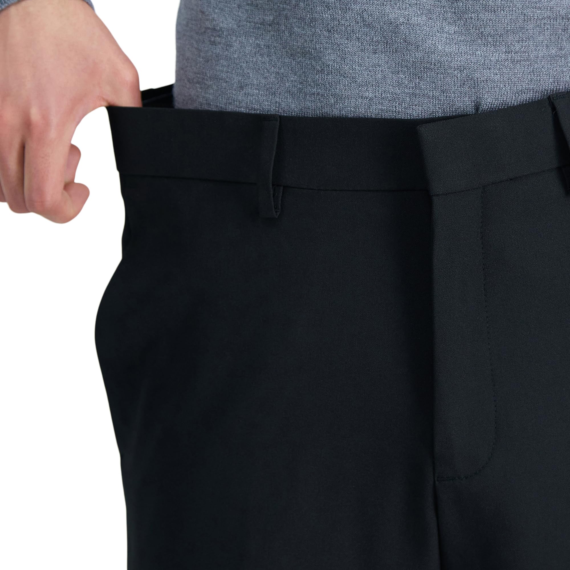 Haggar Premium Comfort Dress Pant-Straight Fit Flat Front (Regular And Big & Tall Sizes) Pantaloni Eleganti Uomo