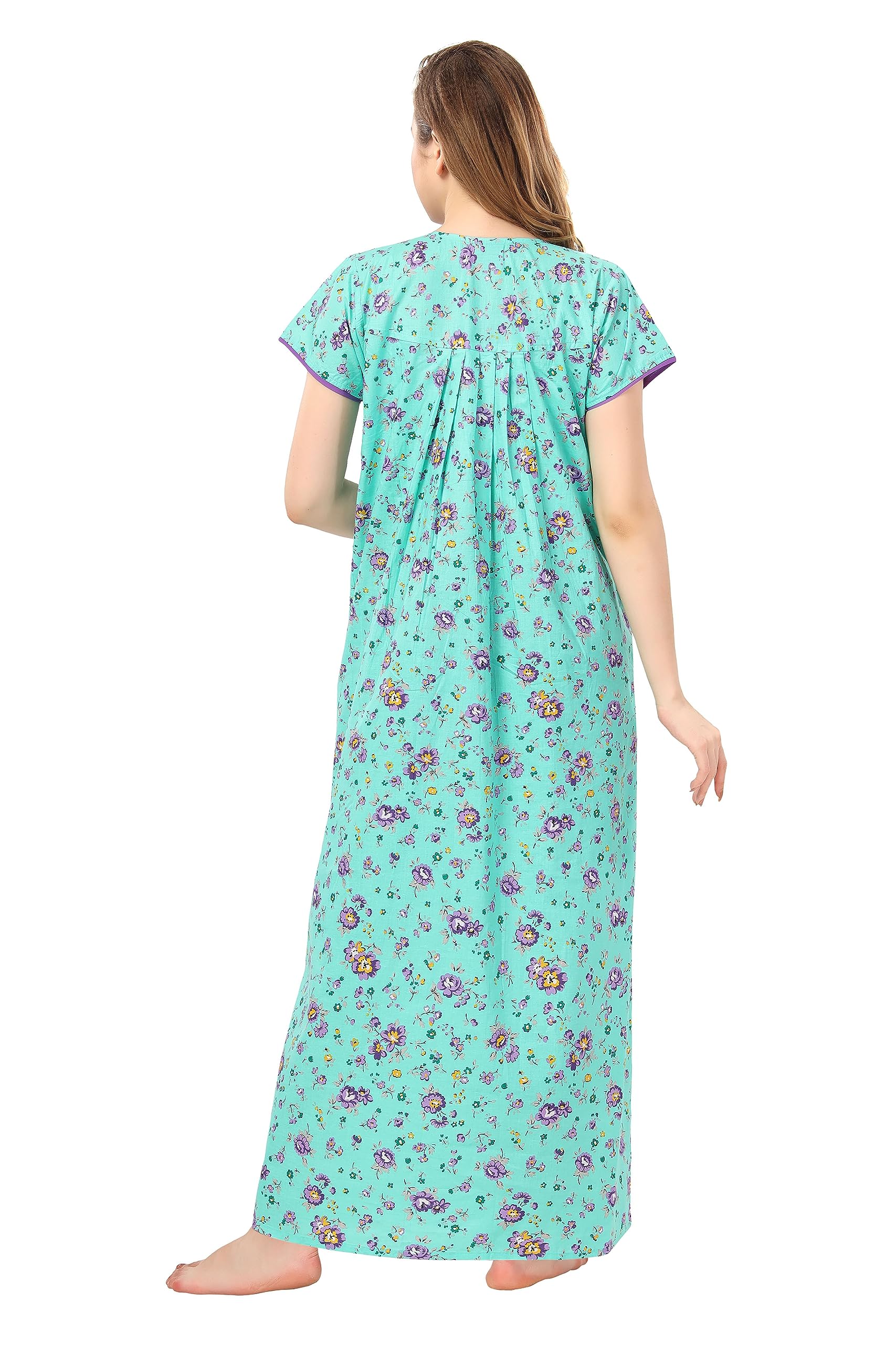 Soulemo Women Cotton Pista Green Maxi Nighty 499Pxxl (Size - Xxl) 1